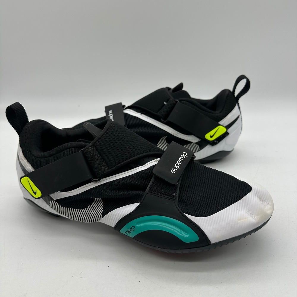 Nike CW2191-083 Mens 11.5 SuperRep Cycle Cleats Black Emerald Cycling Spin Shoes